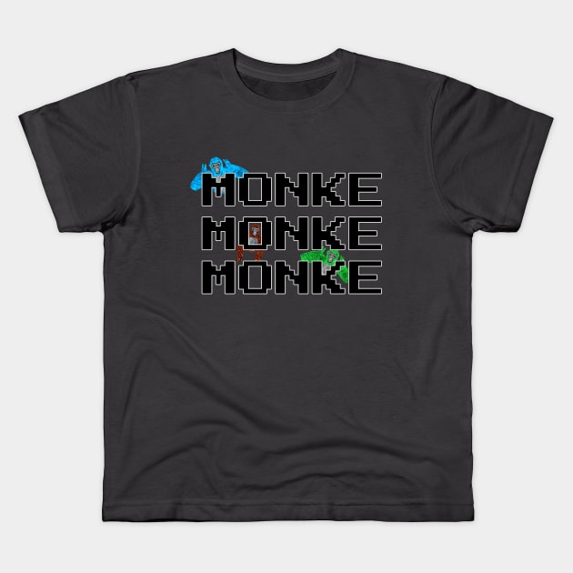 Monke Hide n Seek Kids T-Shirt by Meatball_Jones